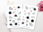 Preview: Blumen Zeit Sticker Set